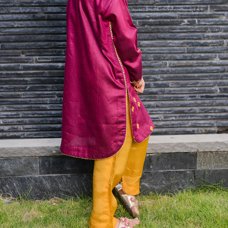 3 Piece Shirt Fabric: Cotton NetTrouser Fabric: Dyed Raw Silk Dupatta